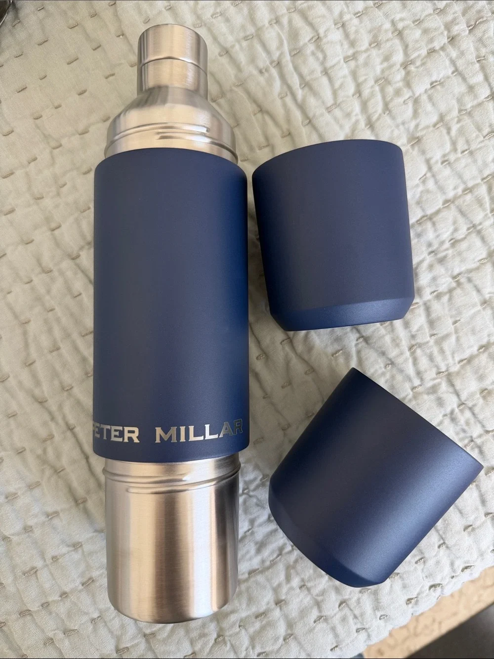 Peter Millar Navy Insulated Travel Flask